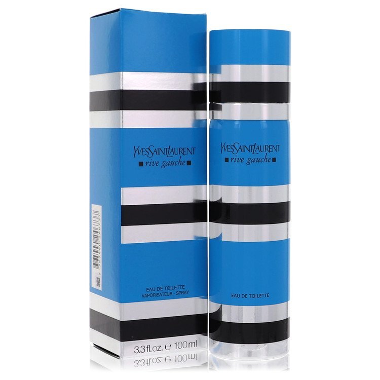 Yves Saint Laurent Rive Gauche Eau de Toilette spray for women, 3.3 oz bottle with elegant packaging.