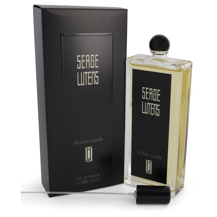 Serge Lutens Un Bois Vanille Eau De Parfum Spray 3.3 oz bottle with a warm, inviting fragrance for women and men.