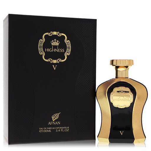 Afnan Her Highness Black Eau De Parfum spray for women, 3.4 oz bottle with elegant black packaging and floral accents.