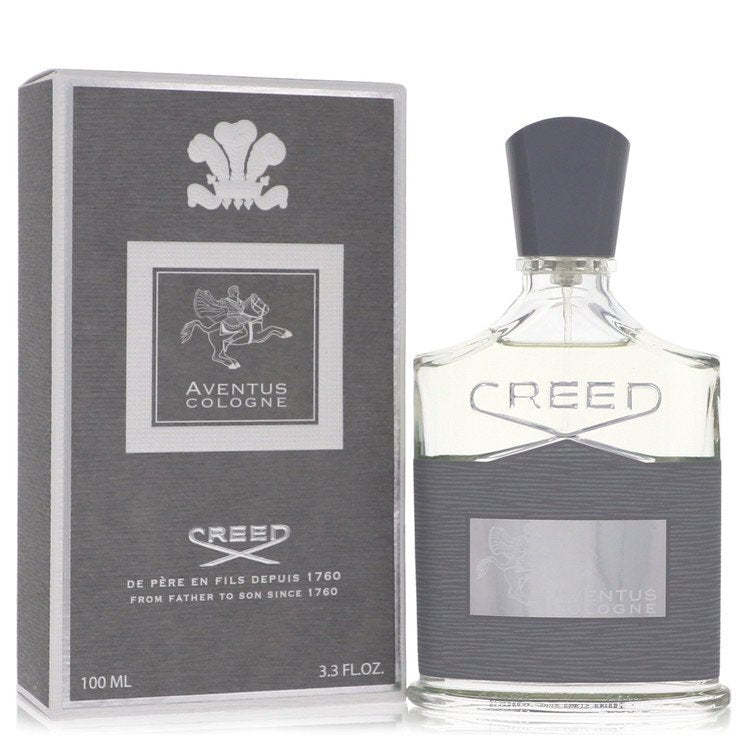Aventus Cologne by Creed in a 3.3 oz bottle, showcasing its elegant design and iconic branding for men.