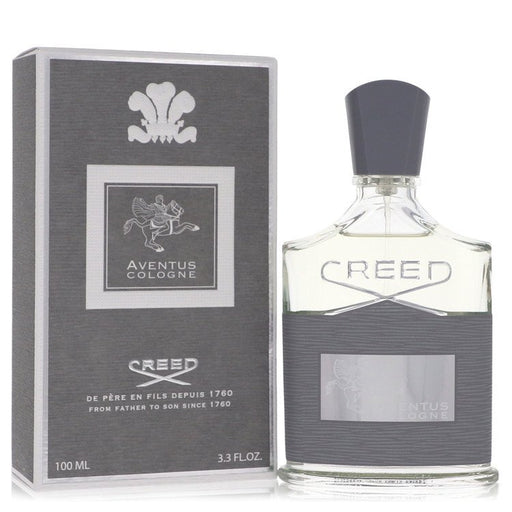Aventus Cologne by Creed in a 3.3 oz bottle, showcasing its elegant design and iconic branding for men.