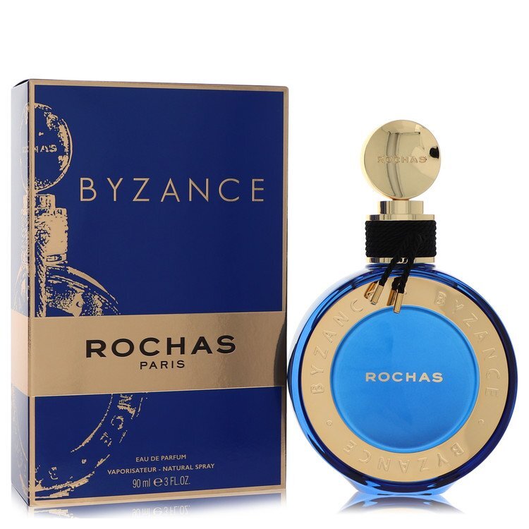 Byzance 2019 Edition Eau De Parfum Spray by Rochas, 3 oz bottle with elegant design and floral fragrance notes.