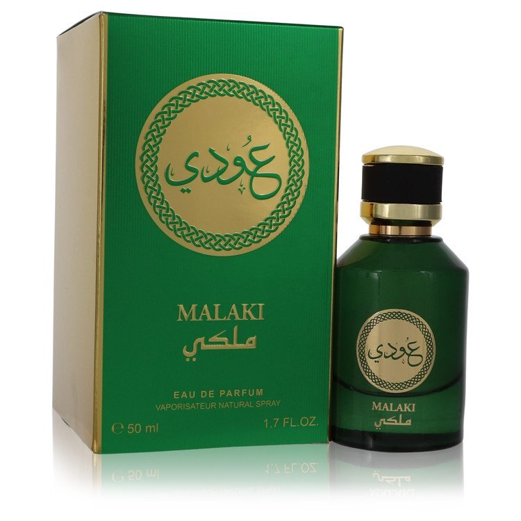 Malaki by Rihanah Eau De Parfum Spray 1.7 oz bottle for men and women with elegant design and rich fragrance.