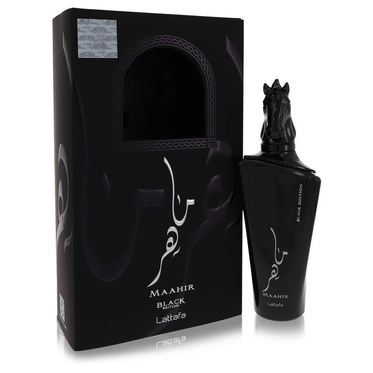 Maahir Black Edition by Lattafa Eau De Parfum Spray 3.4 oz (Women)(Unisex)