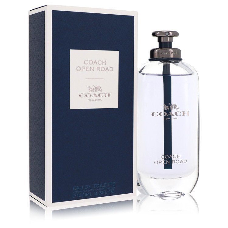 Open Road by Coach men's Eau de Toilette spray 3.3 oz, sleek bottle with modern design, perfect for everyday wear.