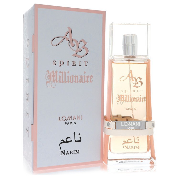 Lomani AB Spirit Millionaire Naeim 3.3 oz Eau De Parfum Spray for women in elegant bottle design.