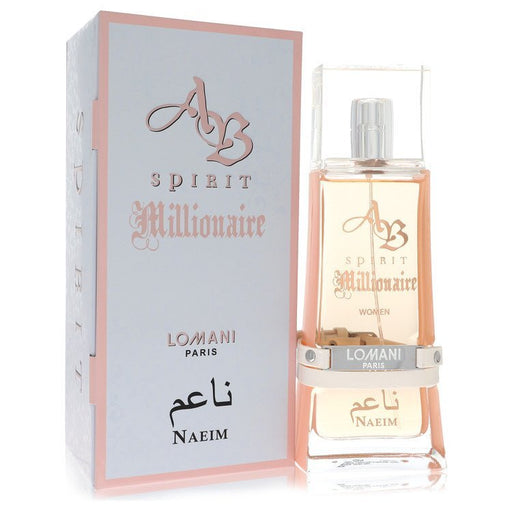 Lomani AB Spirit Millionaire Naeim 3.3 oz Eau De Parfum Spray for women in elegant bottle design.