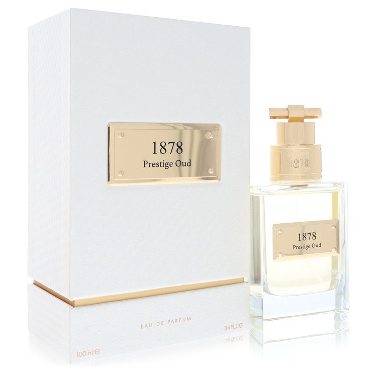Atralia 1878 Prestige Oud Eau De Parfum spray for women and unisex, 3.4 oz bottle with elegant packaging.