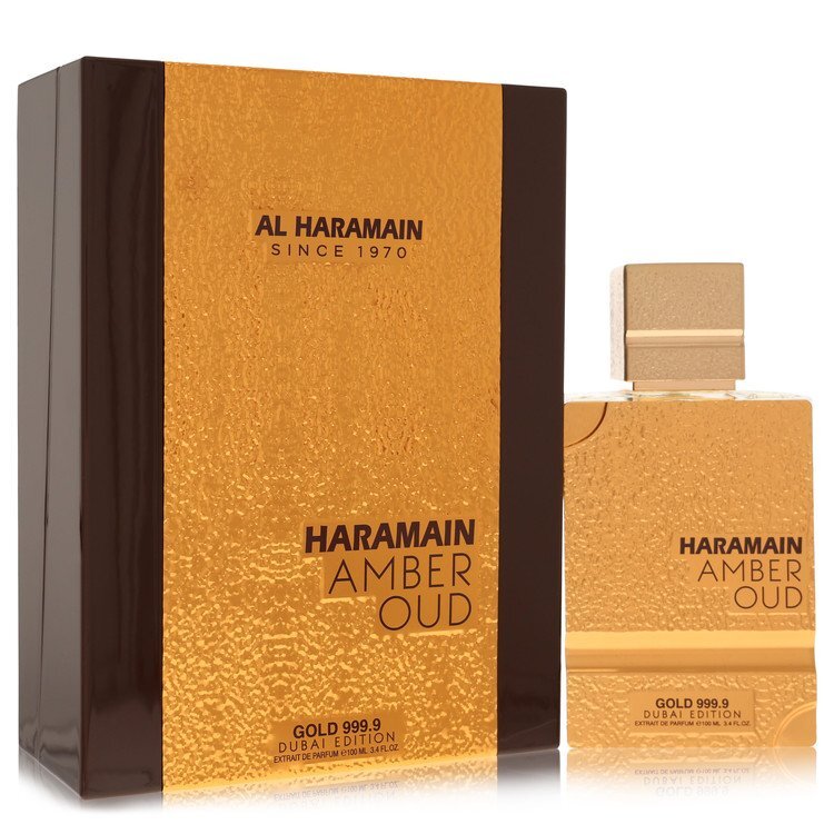 Amber Oud Gold 999.9 Dubai Edition by Al Haramain Extrait De Parfum Spray 3.3 oz (Men)