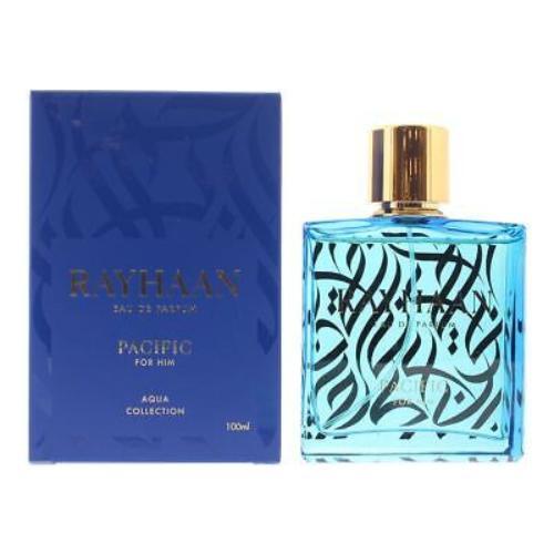 Pacific Aqua by Rayhaan Eau De Parfum spray 3.4 oz (Men)