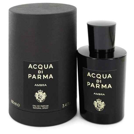 Ambra by Acqua Di Parma Eau De Parfum spray for men and unisex, 3.4 oz bottle with elegant packaging.