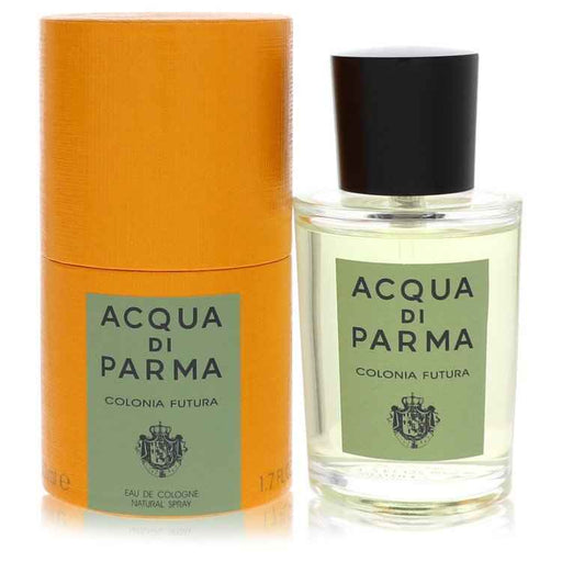 Acqua Di Parma Colonia Futura unisex Eau de Cologne spray bottle, 1.7 oz, with elegant packaging and bright citrus design.