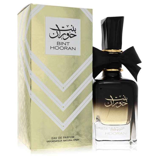 Al Zaafaran Bint Hooran Eau De Parfum spray for women, 3.4 oz bottle with elegant packaging and floral fragrance design.