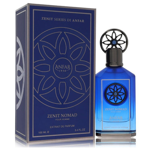 Anfar Zenit Nomad men’s extrait de parfum spray in 3.4 oz bottle, featuring sleek packaging and a modern design.