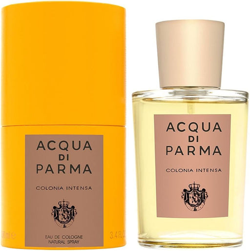 Unisex Colonia Intensa by Acqua di Parma Eau de Cologne in 3.4 oz bottle, featuring a sleek design and elegant fragrance notes.