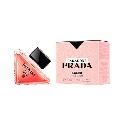 Mini Paradoxe Intense by Prada Eau De Parfum for women, 0.23 oz bottle, elegant perfume with sophisticated scent.