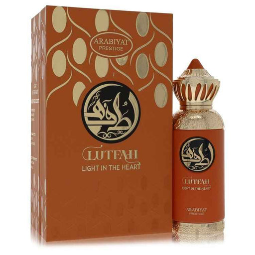 Arabiyat Prestige Lutfah Light In the Heart Eau De Parfum spray for men, 2.7 oz bottle with elegant packaging.
