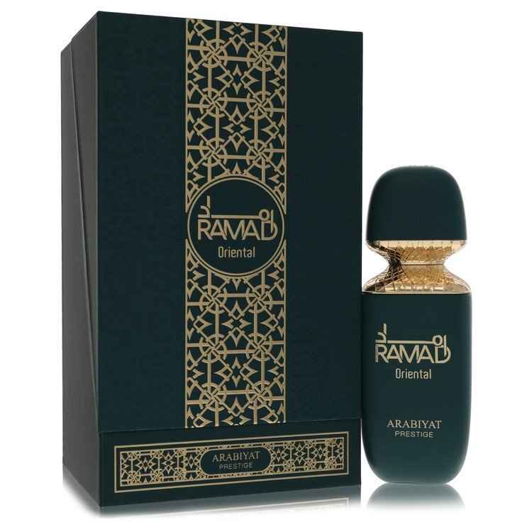 Ramad Oriental Arabiyat Prestige Eau De Parfum spray for men and unisex, 3.4 oz, featuring a luxurious oriental fragrance.