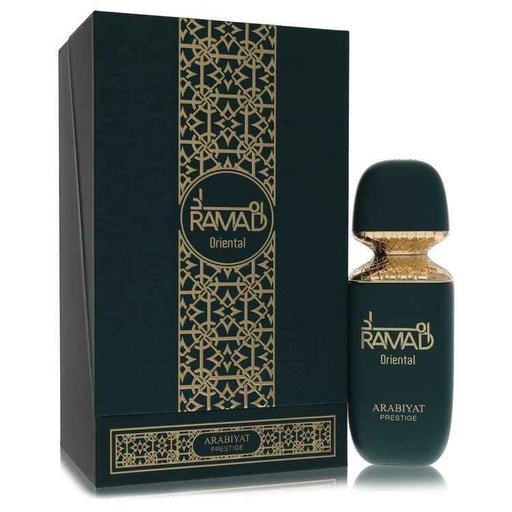Ramad Oriental Arabiyat Prestige Eau De Parfum spray for men and unisex, 3.4 oz, featuring a luxurious oriental fragrance.