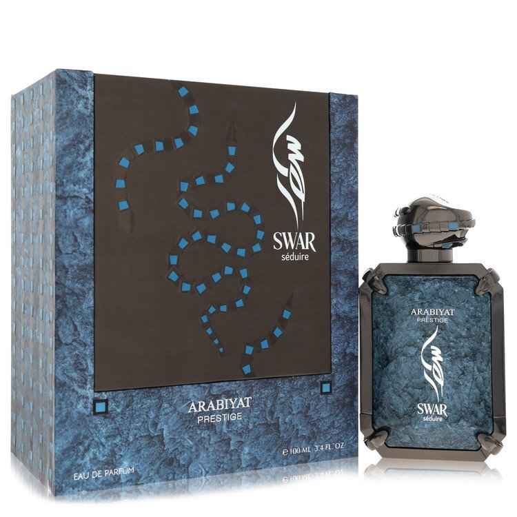 Arabiyat Prestige Swar Seduire Eau de Parfum spray for men and unisex, 3.4 oz bottle with elegant packaging.