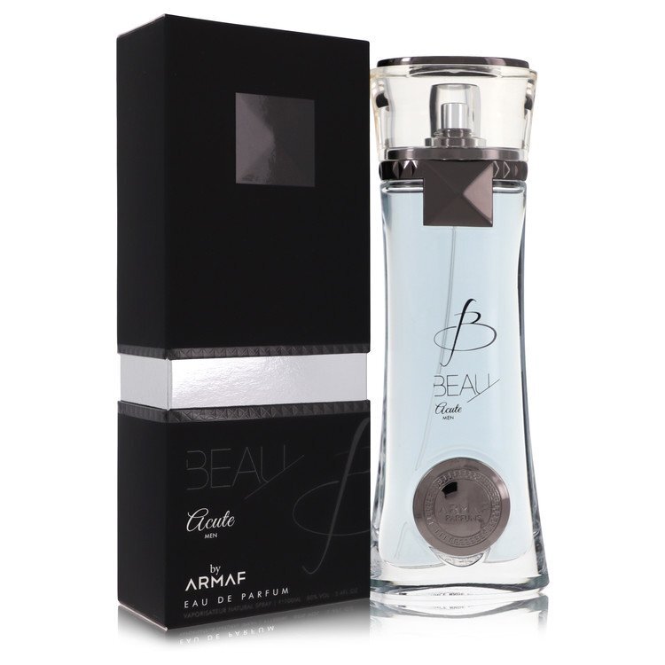 Acute by Armaf Eau De Parfum spray for men, 3.4 oz, featuring sleek bottle and modern design.