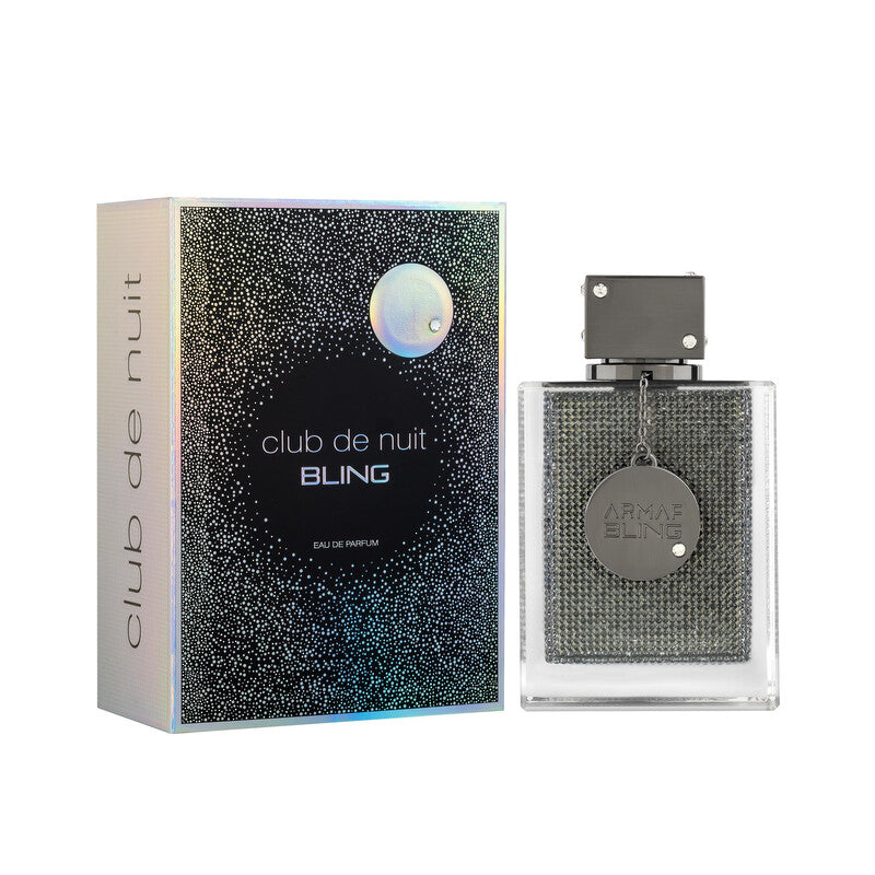 Armaf Club De Nuit Bling men's Eau De Parfum spray, 2.5 oz, featuring a sleek bottle design and luxurious fragrance.