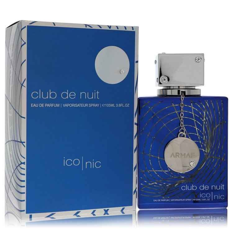 Club De Nuit Iconic by Armaf men's Eau De Parfum spray in 3.6 oz bottle, featuring sleek packaging and elegant design.