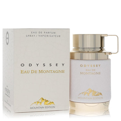 Armaf Odyssey Eau de Montagne women’s perfume spray 3.4 oz featuring a sleek bottle and elegant design.
