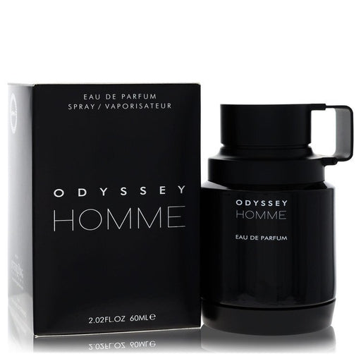Odyssey Homme by Armaf Eau De Parfum spray for men, 2 oz bottle, featuring sleek design and masculine fragrance.