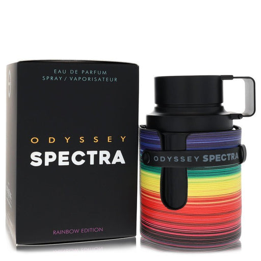 Armaf Odyssey Spectra Rainbow Edition Eau de Parfum for Men, 3.4 oz bottle with colorful rainbow design.