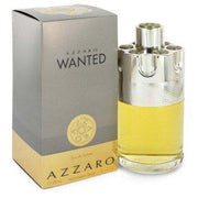 Azzaro Wanted men's cologne bottle, 3.4 oz Eau de Toilette, sleek design, with the brand name visible on the label.