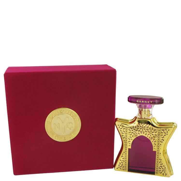 Dubai Garnet by Bond No. 9 Eau De Parfum spray 3.3 oz for women and unisex, elegant perfume bottle with a sleek design.