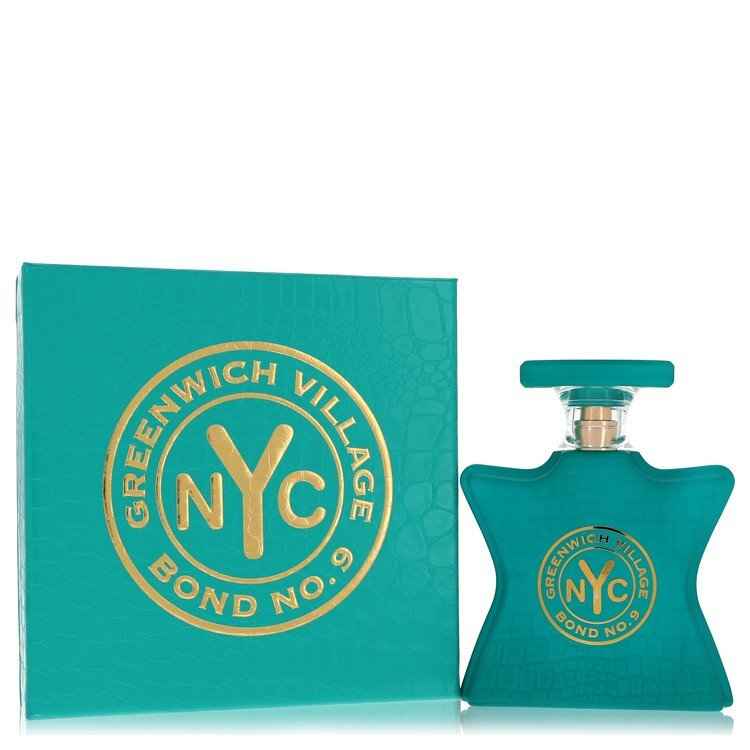 Greenwich Village by Bond No. 9 Eau De Parfum spray for men, 3.4 oz bottle with elegant packaging.