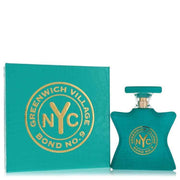 Bond No. 9 Greenwich Village Eau De Parfum spray for men, 3.4 oz bottle with sleek design and elegant branding.