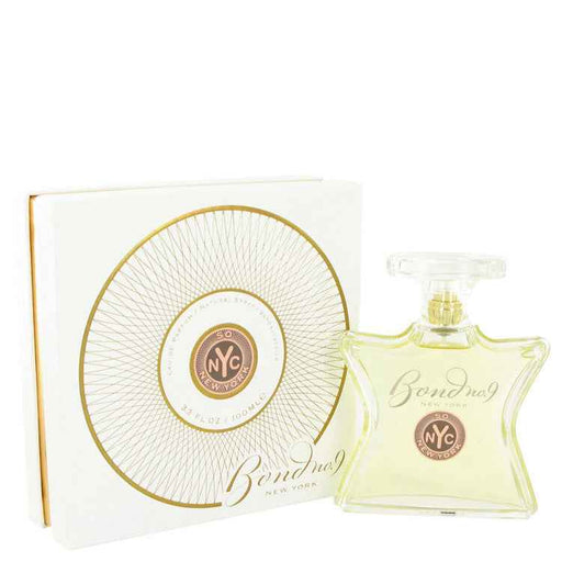 Bond No. 9 So New York Eau De Parfum Spray for women, 3.3 oz, featuring elegant packaging and a sophisticated fragrance design.