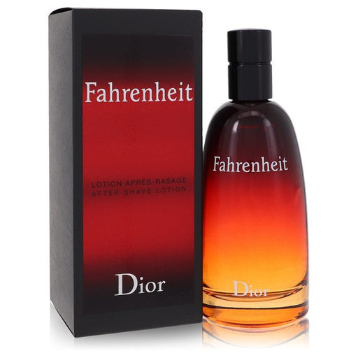 Christian Dior Fahrenheit after shave bottle for men, 3.3 oz, with sleek design and iconic fragrance branding.