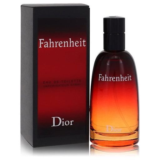 Fahrenheit by Christian Dior men's Eau de Toilette spray, 1.7 oz bottle with distinctive packaging and branding.