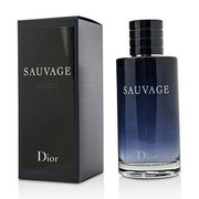 Christian Dior Sauvage men's cologne bottle, 2 oz Eau De Toilette with sleek design and branding.