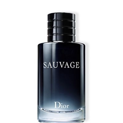 Christian Dior Sauvage men's cologne tester bottle, 3.4 oz Eau De Toilette, featuring sleek packaging and classic fragrance design.