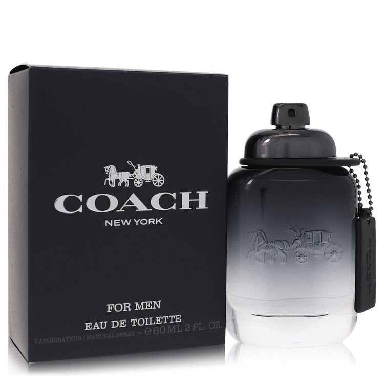 Coach by Coach men's Eau de Toilette spray in 2 oz bottle, featuring the signature fragrance and sleek packaging.