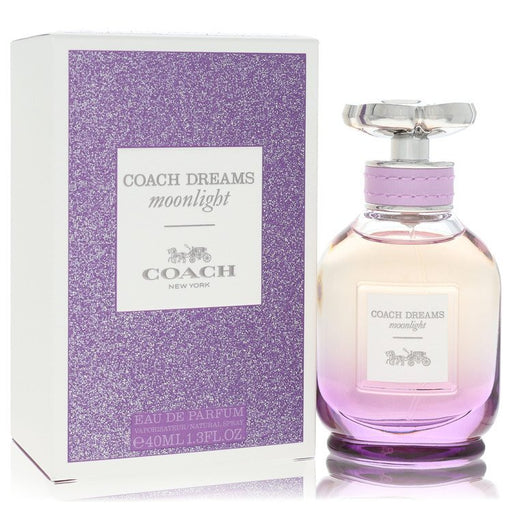 Coach Dreams Moonlight by Coach women’s Eau de Parfum spray, 1.3 oz, featuring elegant fragrance bottle with moonlight-inspired design.