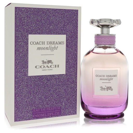 Coach Dreams Moonlight Eau De Parfum spray for women, 2 oz, featuring the elegant Coach fragrance bottle.