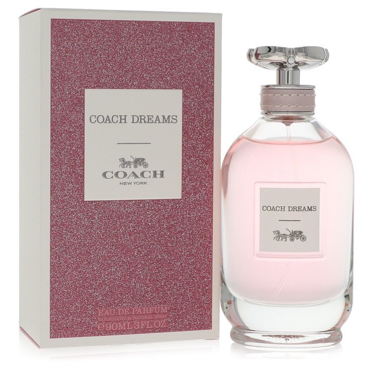 Dreams by Coach Eau De Parfum Spray 3 oz bottle with elegant design, showcasing the brand's signature style.