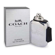 Coach Platinum men's cologne spray in a 2 oz bottle, featuring sleek packaging and the Coach logo on the fragrance box.