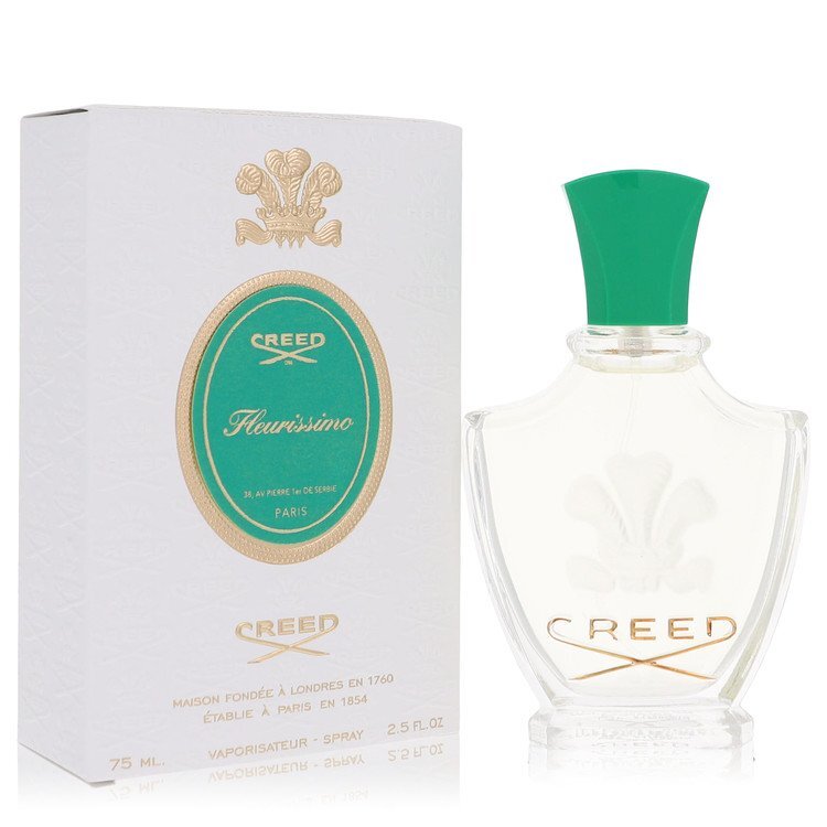 Creed Fleurissimo Millesime Eau de Parfum spray for women, 2.5 oz bottle with elegant floral fragrance.