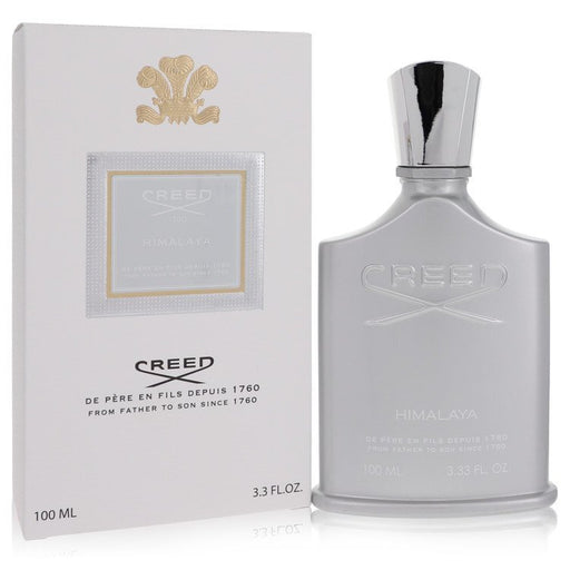 Himalaya by Creed Eau De Parfum spray for men and unisex, 3.3 oz bottle, showcasing the perfume bottle with branding.
