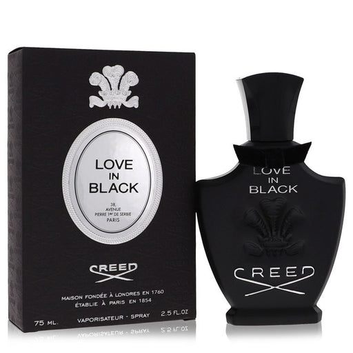Creed Love In Black Eau De Parfum spray for women, 2.5 oz bottle, elegant black packaging, luxurious fragrance.