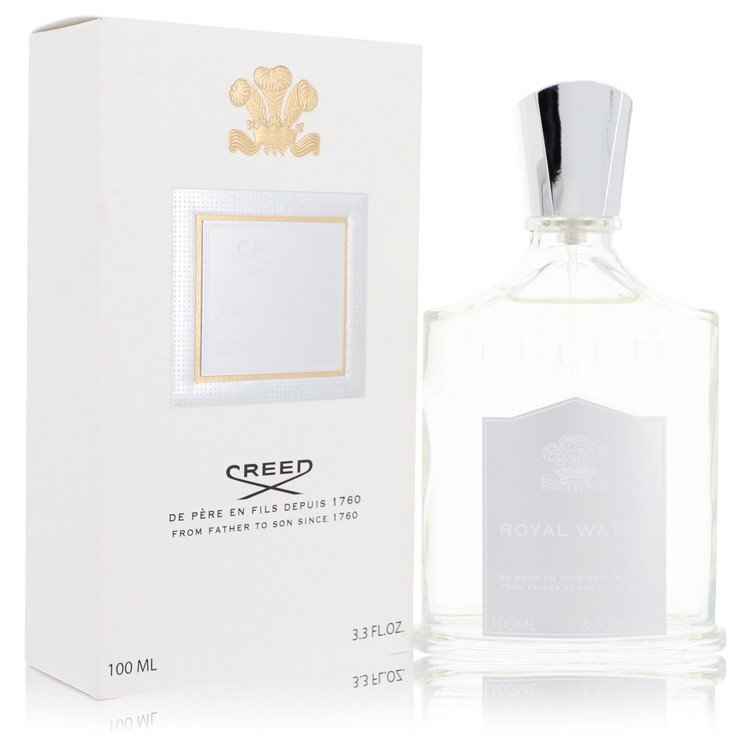 Creed Royal Water Eau De Parfum Spray for Men, 3.3 oz, featuring elegant bottle design and classic fragrance presentation.