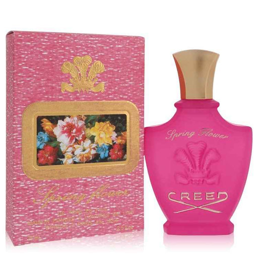 Spring Flower by Creed Eau de Parfum Spray for Women, 2.5 oz bottle, elegant floral fragrance with a sleek design.