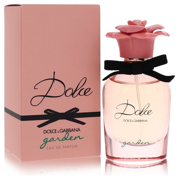 Dolce & Gabbana Garden Eau De Parfum spray for women, 1 oz bottle with elegant floral packaging.